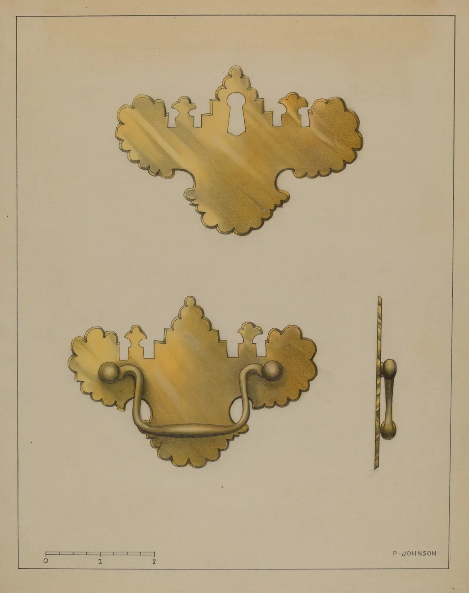 Drawer Pull by Philip Johnson, index of american design, 1936
