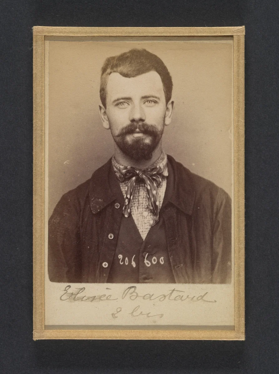 Bastard. Élisée, Joseph, Michel. 22 ans, né à Birnel (Oise). Polisseur. Anarchiste. 20/8/93. by Alphonse Bertillon, photograph, 1893