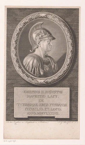 Portret van Joseph Franz Moritz von Lacy by Johann Georg Mannsfeld, print, 1774-1817