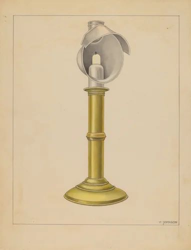 Candlestick by Philip Johnson, index of american design, 1935-1942