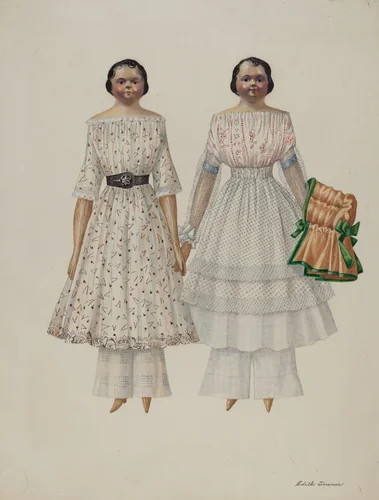 Dolls - "Molly and Polly" by Edith Towner, index of american design, 1937