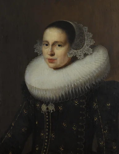 Portrait of Hendrickje Uylenburgh (1600-c. 1682) by Wybrand de Geest, painting, 1629