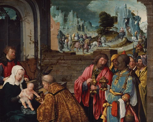 The Adoration of the Magi by Cornelis Engebrechtsz, painting, 1515-1525