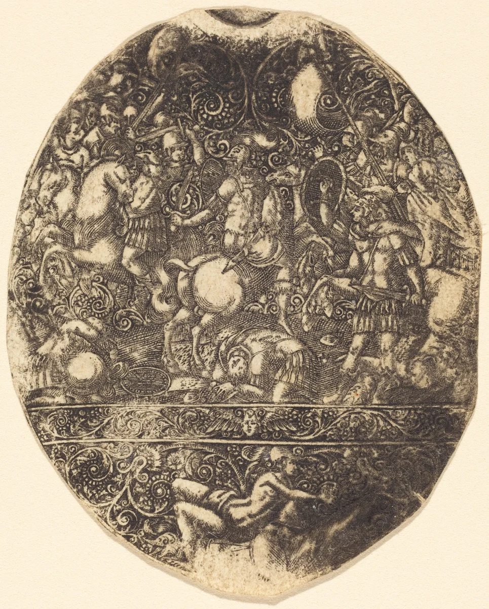 Seige of Troy by Antoine Jacquard, print, 1572-1652