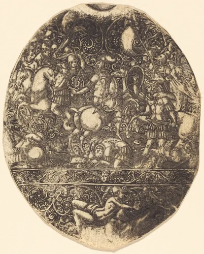 Seige of Troy by Antoine Jacquard, print, 1572-1652