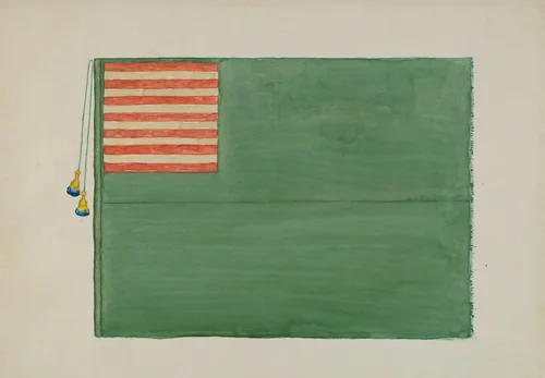 Revolutionary Flag by Edward Grant, index of american design, 1936