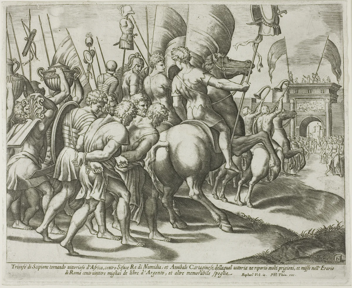 The Triumph of Scipio by Master of the Die, print, 1525-1535