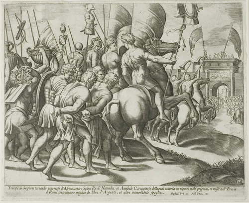 The Triumph of Scipio by Master of the Die, print, 1525-1535