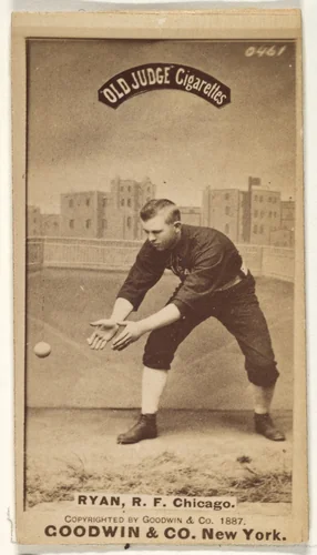 Ryan, Right Field, Chicago, from the Old Judge series (N172) for Old Judge Cigarettes by Goodwin & Company, photograph, 1887