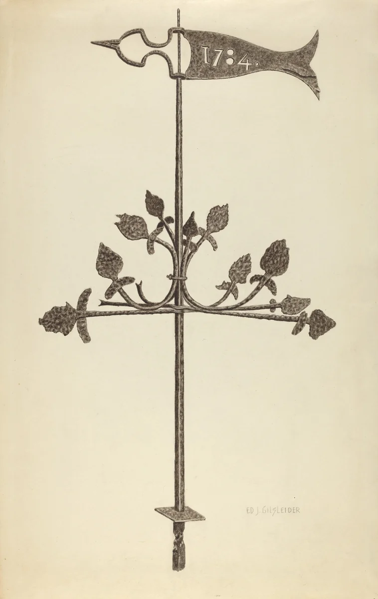 Weather Vane by E.J. Gilsleider, index of american design, 1935-1942