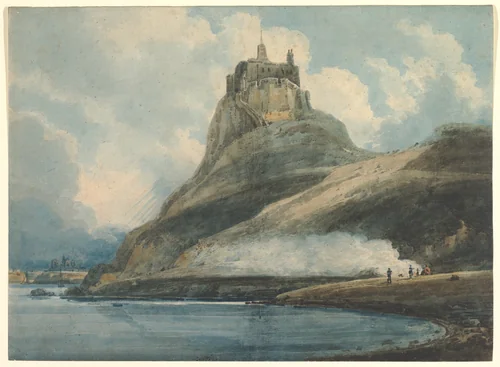 Lindisfarne Castle, Holy Island, Northumberland by Thomas Girtin, drawing, 1796-1797