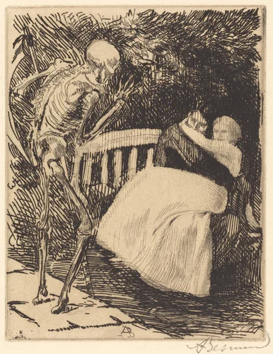 The Warning (L'avertissement) by Albert Besnard, print, 1900