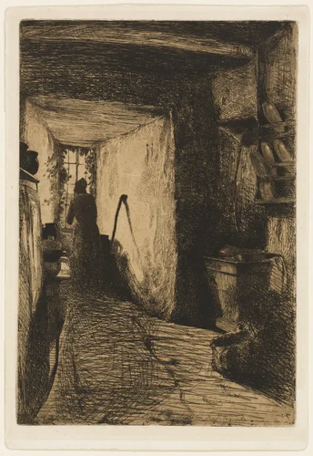 The Kitchen by James McNeill Whistler, print, 1858