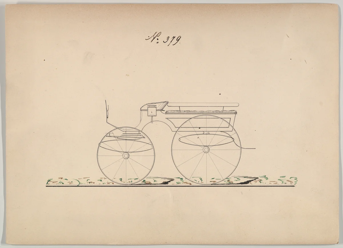 Wagonette #379 by Brewster & Co., drawing, 1850-1870