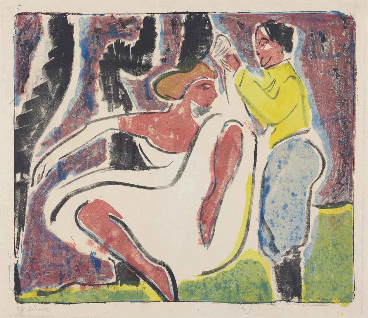 Russian Dancers by Ernst Ludwig Kirchner, print, 1909