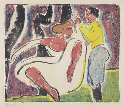 Russian Dancers by Ernst Ludwig Kirchner, print, 1909