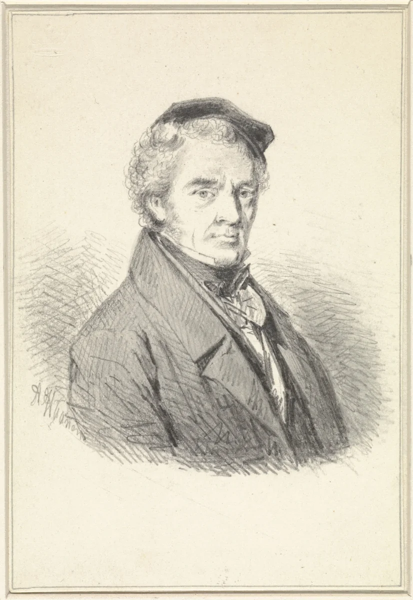 Portret van Casparis Haanen by Adriana Johanna Haanen, drawing, 1824-1895