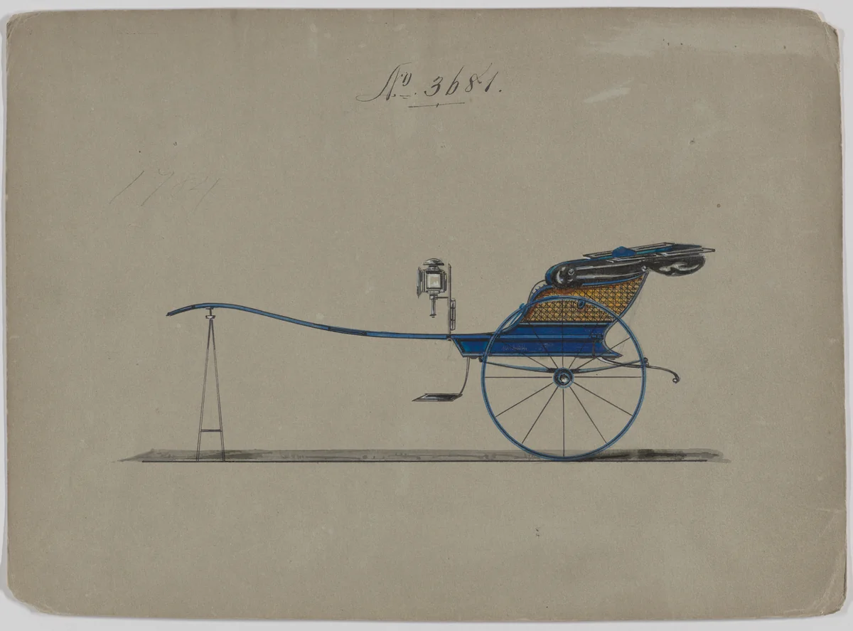 Gig #3681 by Brewster & Co., drawing, 1881