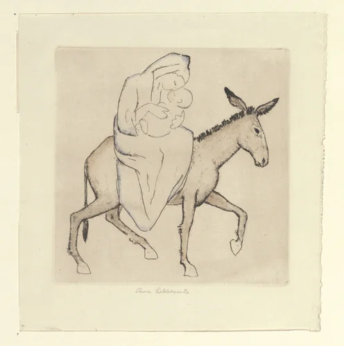 The Flight into Egypt by Anne Goldthwaite, print, 1925
