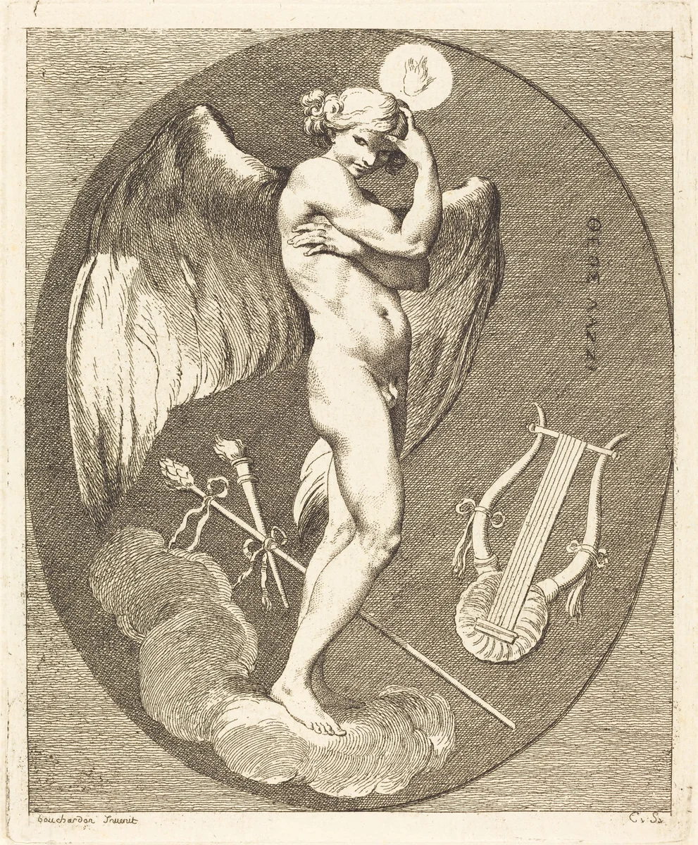 Apollo by Edme Bouchardon, print, 1692-1765