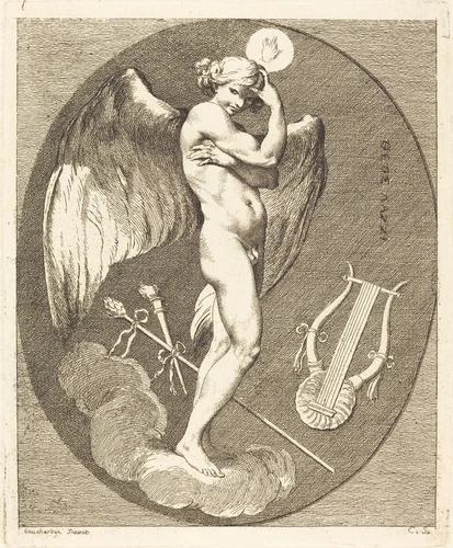 Apollo by Edme Bouchardon, print, 1692-1765
