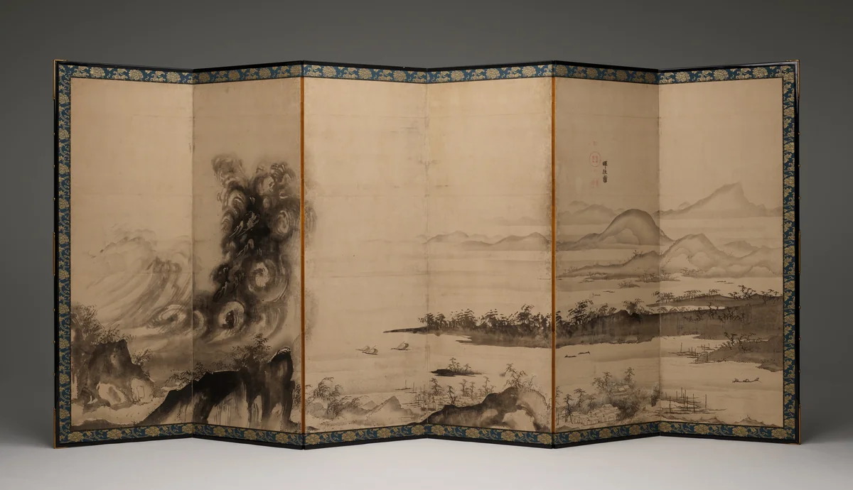 Mount Fuji and the Miho Pine Forest by Soga Shōhaku (曾我 蕭白), artwork, 1761-1762