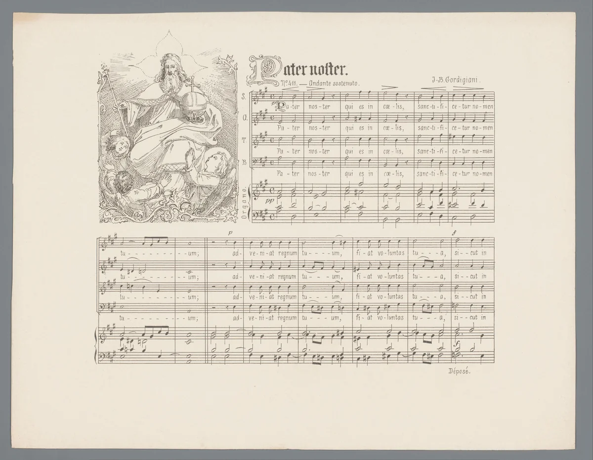 God de Vader met rijksappel by anonymous, print, 1825-1875