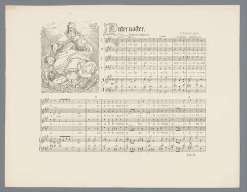 God de Vader met rijksappel by anonymous, print, 1825-1875