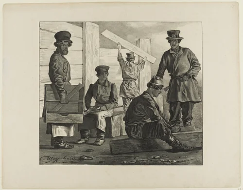 Scenes from Russian Folk Life by Ignatii Shchedrovskii, print, 1835-1870