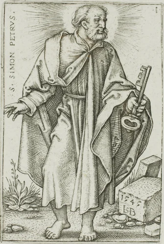 St. Peter, plate 1 from The Twelve Apostles by Sebald Beham, print, 1545