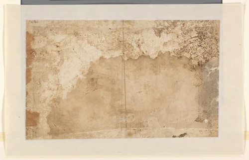 Gebouw tussen geboomte by Unknown, drawing, 1580-1622