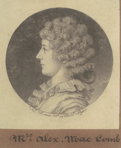 Janette Marshall Macomb by Charles B. J. Févret de Saint-Mémin, print, 1797