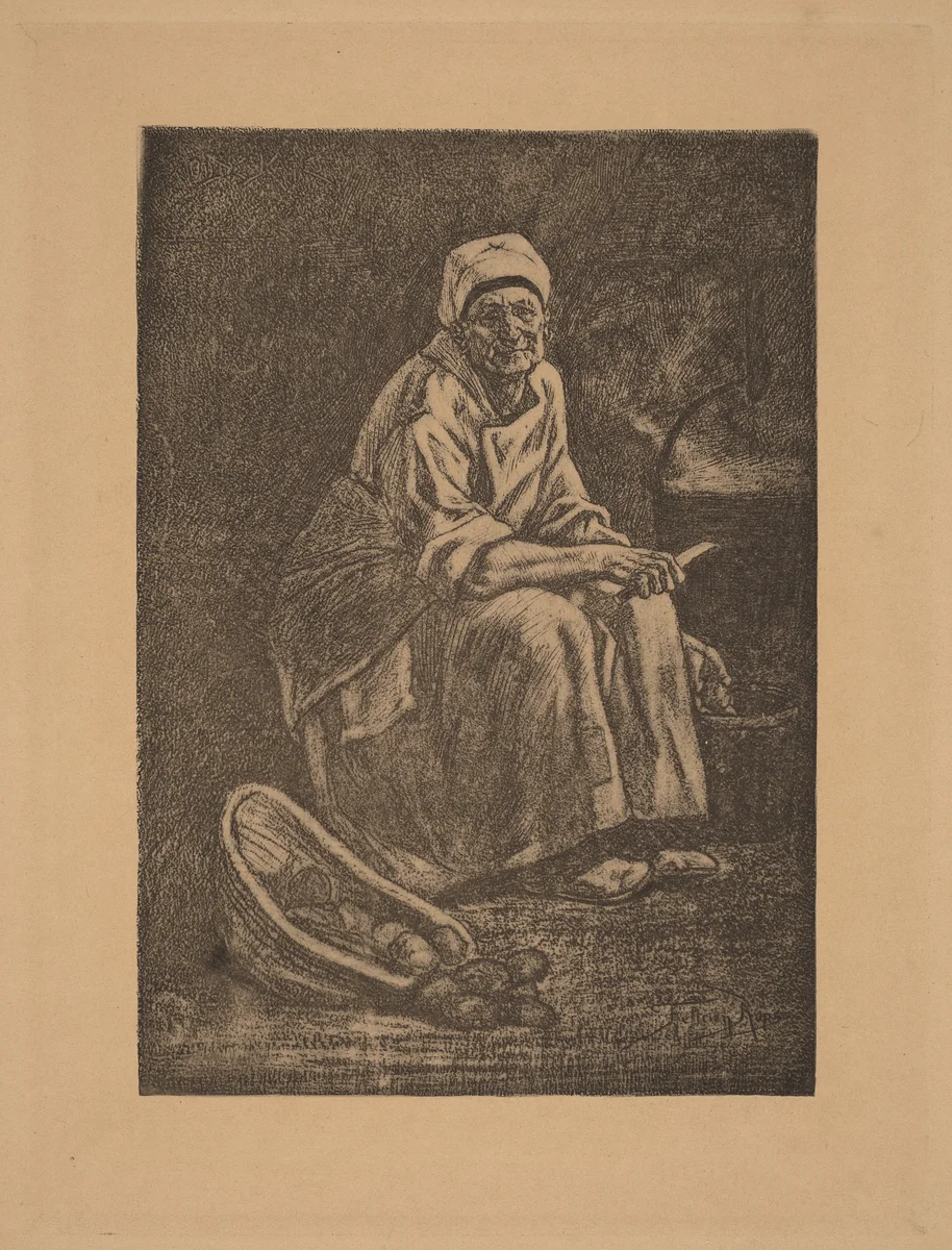 Oude-Kate by Félicien Rops, print, 1833-1898