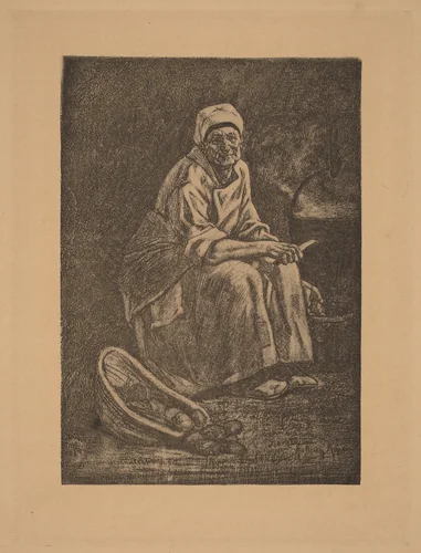 Oude-Kate by Félicien Rops, print, 1833-1898