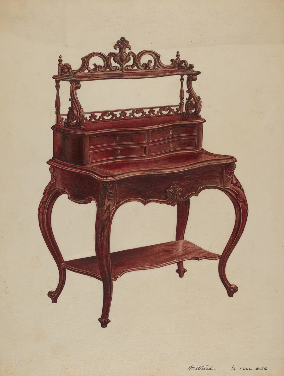 Desk by Paul Ward, index of american design, 1937