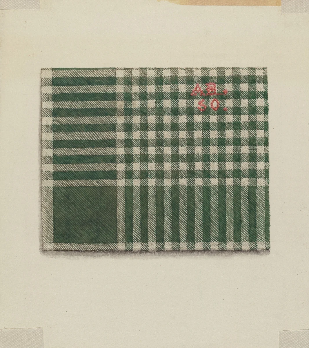 Shaker Kerchief by Ingrid Selmer-Larsen, index of american design, 1935-1942
