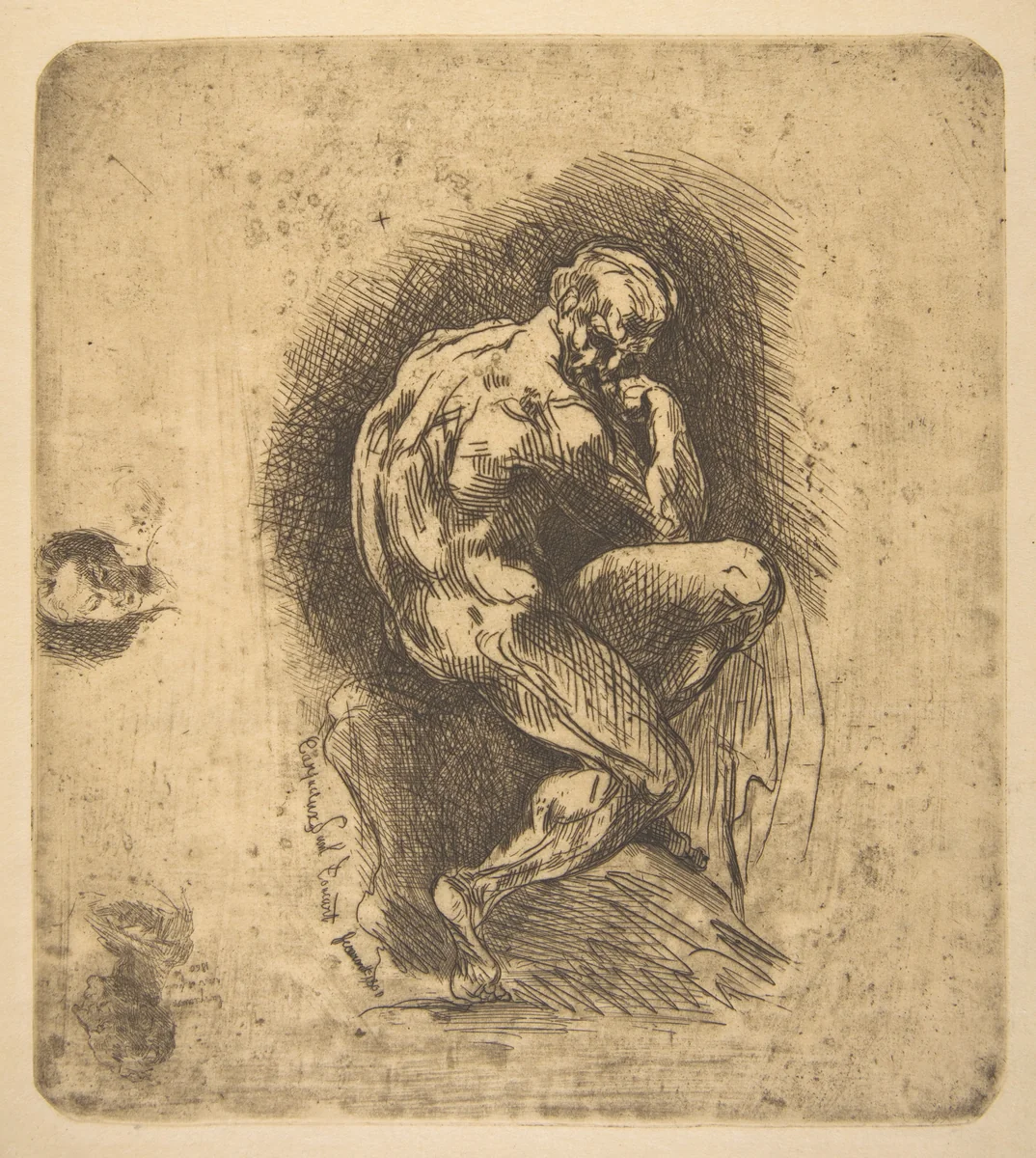 Ugolino by Jean Baptiste Carpeaux, print, 1860