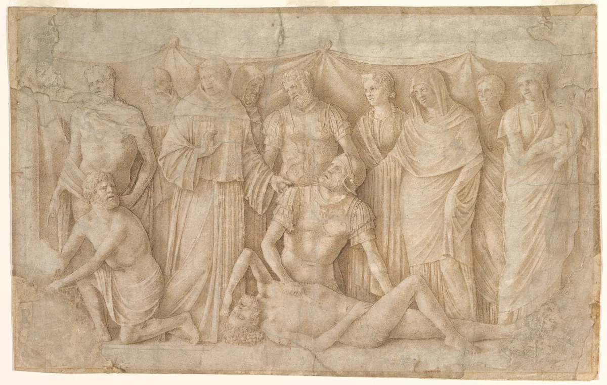 Saint Anthony of Padua and the Miracle of the Miser's Heart by Antonio Lombardo, drawing, 1501
