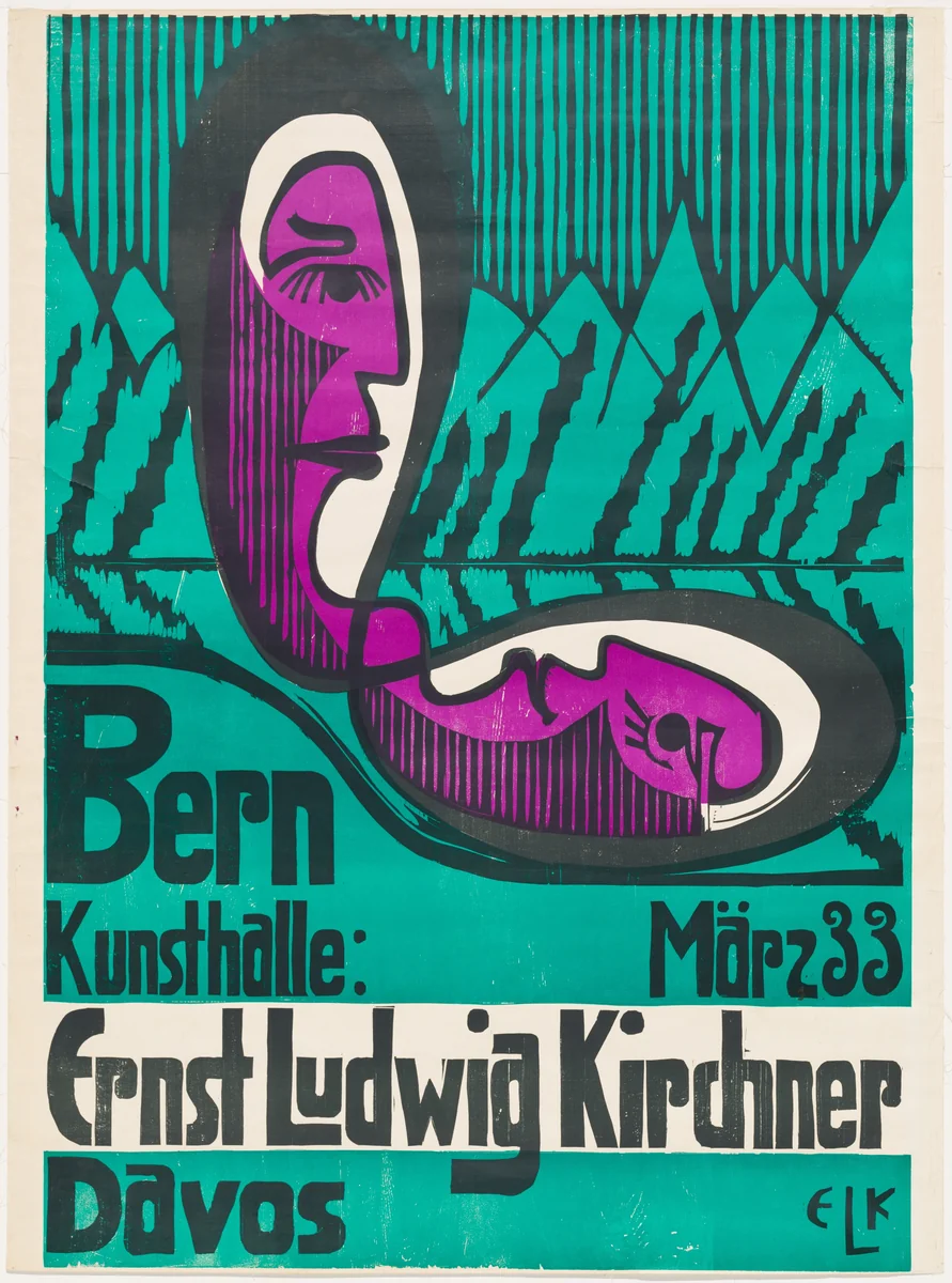 Bern Kunsthalle: März 33: Ernst Ludwig Kirchner: Davos by Ernst Ludwig Kirchner, print, 1933