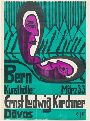 Bern Kunsthalle: März 33: Ernst Ludwig Kirchner: Davos by Ernst Ludwig Kirchner, print, 1933