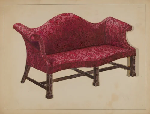 Sofa by Frank Wenger, index of american design, 1935-1942