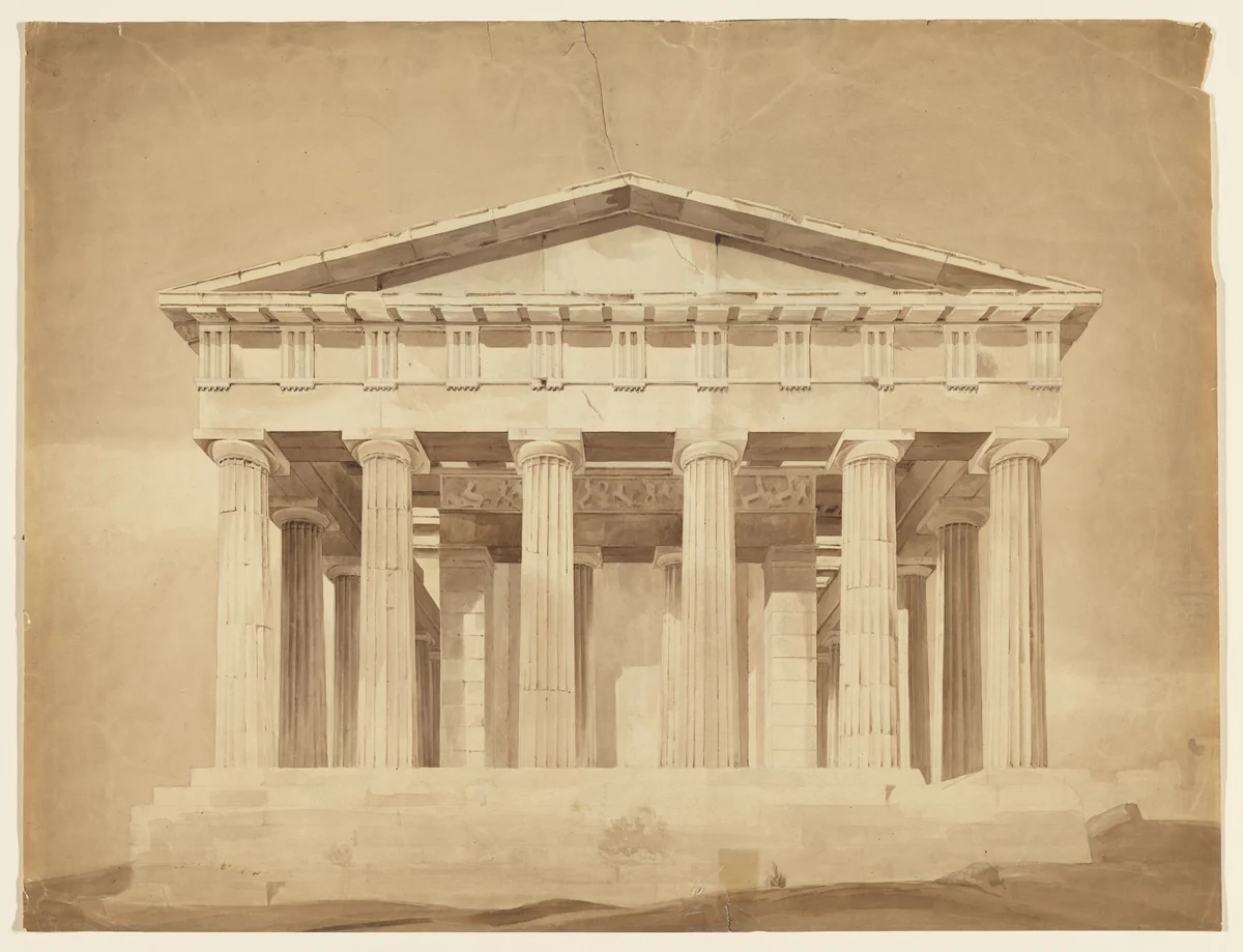 View of the Parthenon by anonymous, drawing, 1800-1900