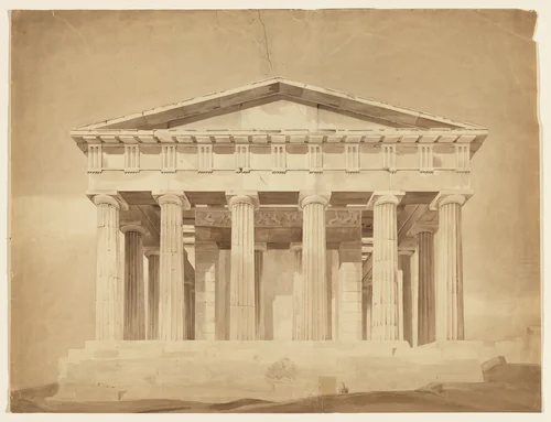 View of the Parthenon by anonymous, drawing, 1800-1900