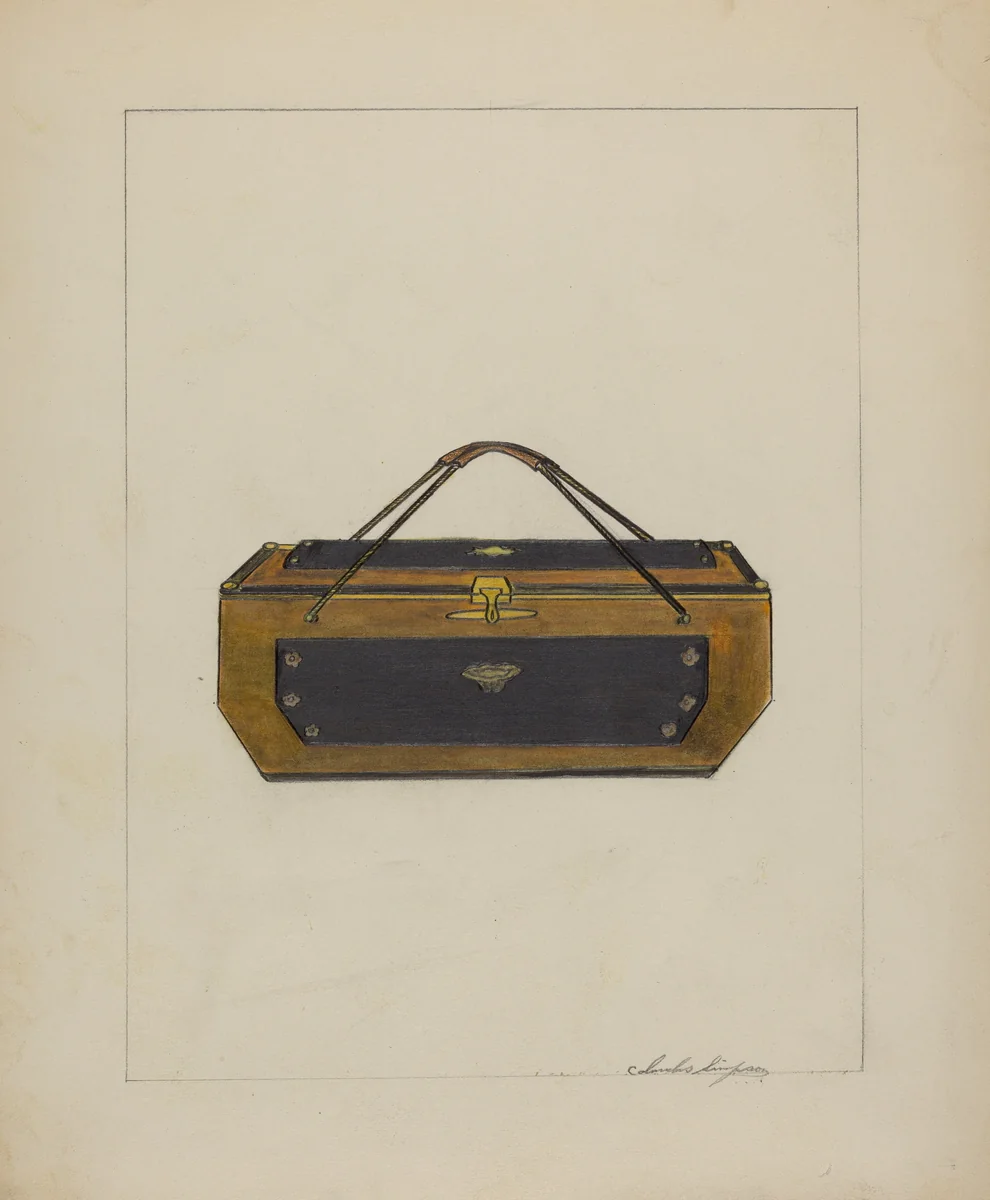 Sewing Box by Columbus Simpson, index of american design, 1937