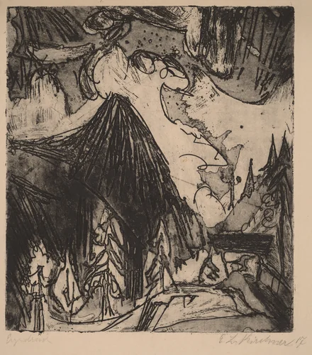 Seehorn by Ernst Ludwig Kirchner, print, 1919