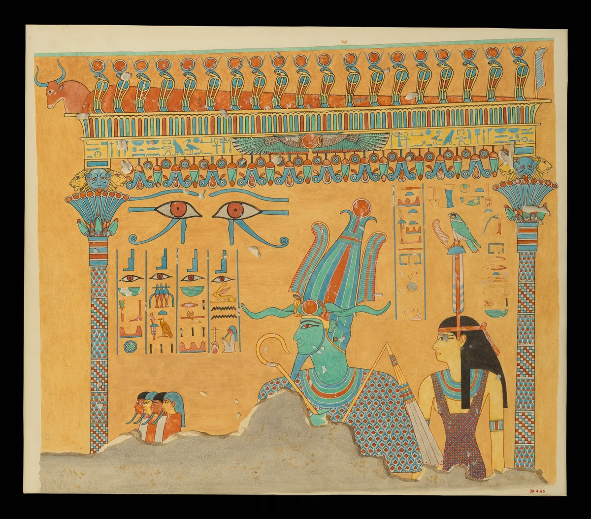 Osiris and the Goddess of the West by Hugh R. Hopgood, artwork, -1427--1400