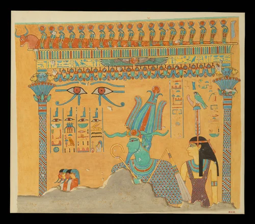 Osiris and the Goddess of the West by Hugh R. Hopgood, artwork, -1427--1400