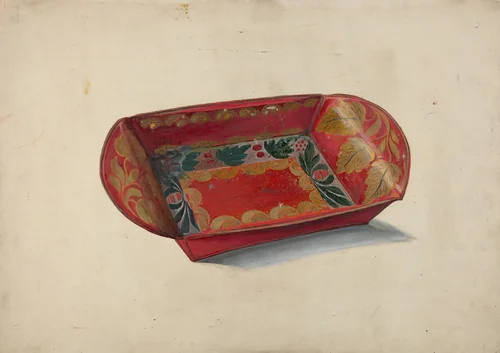 Tray by Myra Newswanger, index of american design, 1935-1942