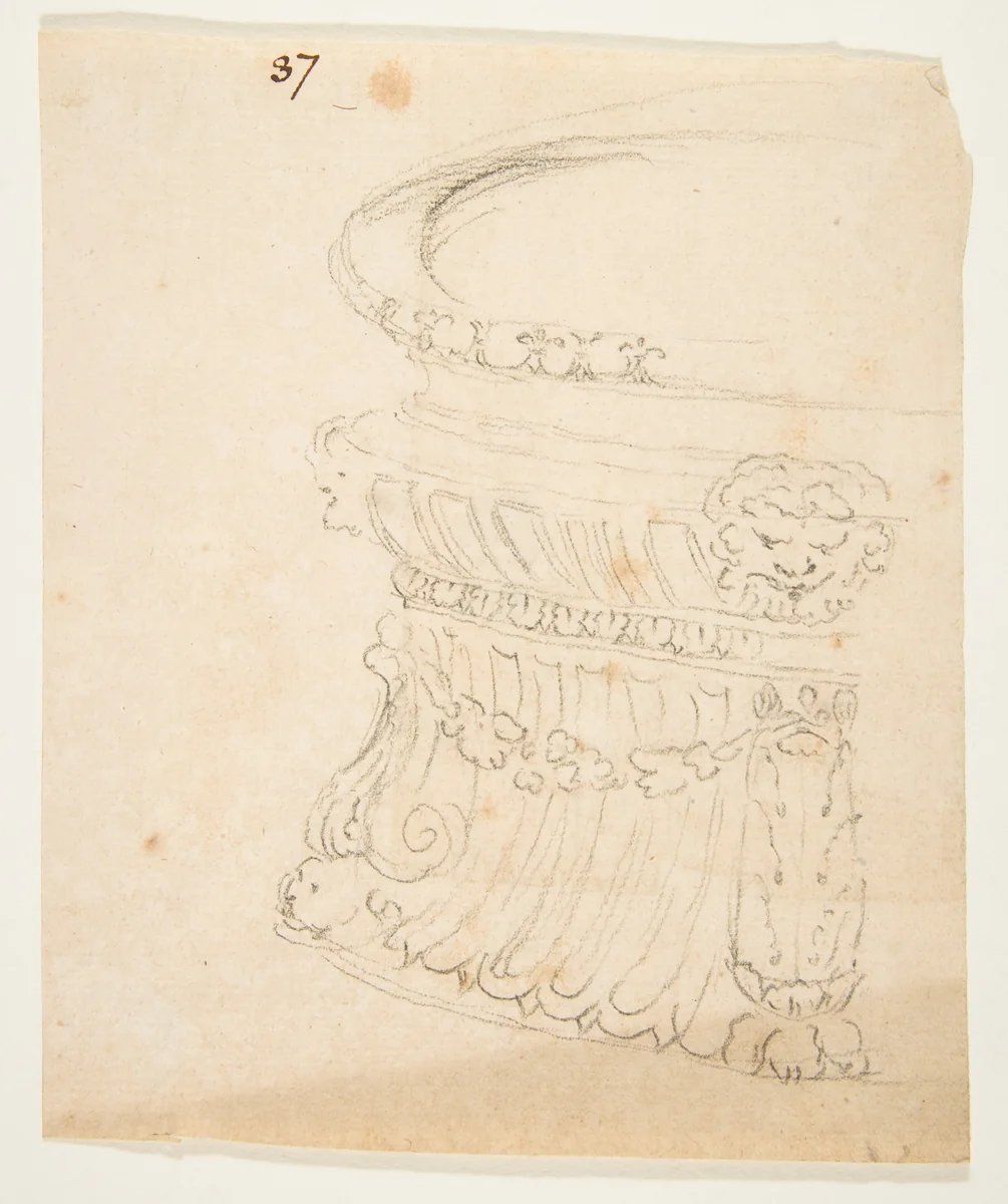 Design for a Vessel by anonymous, drawing, 1700-1799