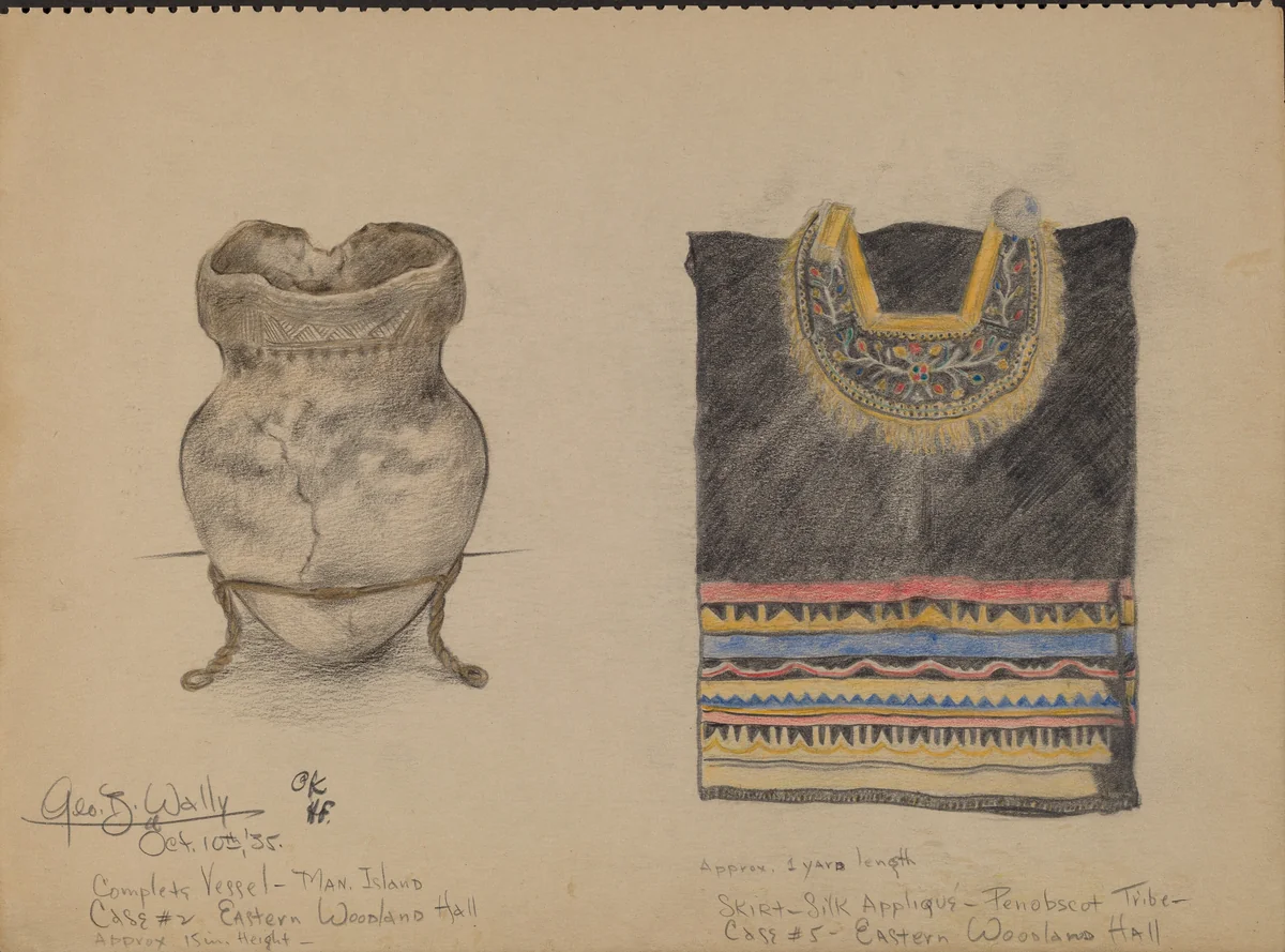 Vessel and Skirt by George B. Wally, index of american design, 1935